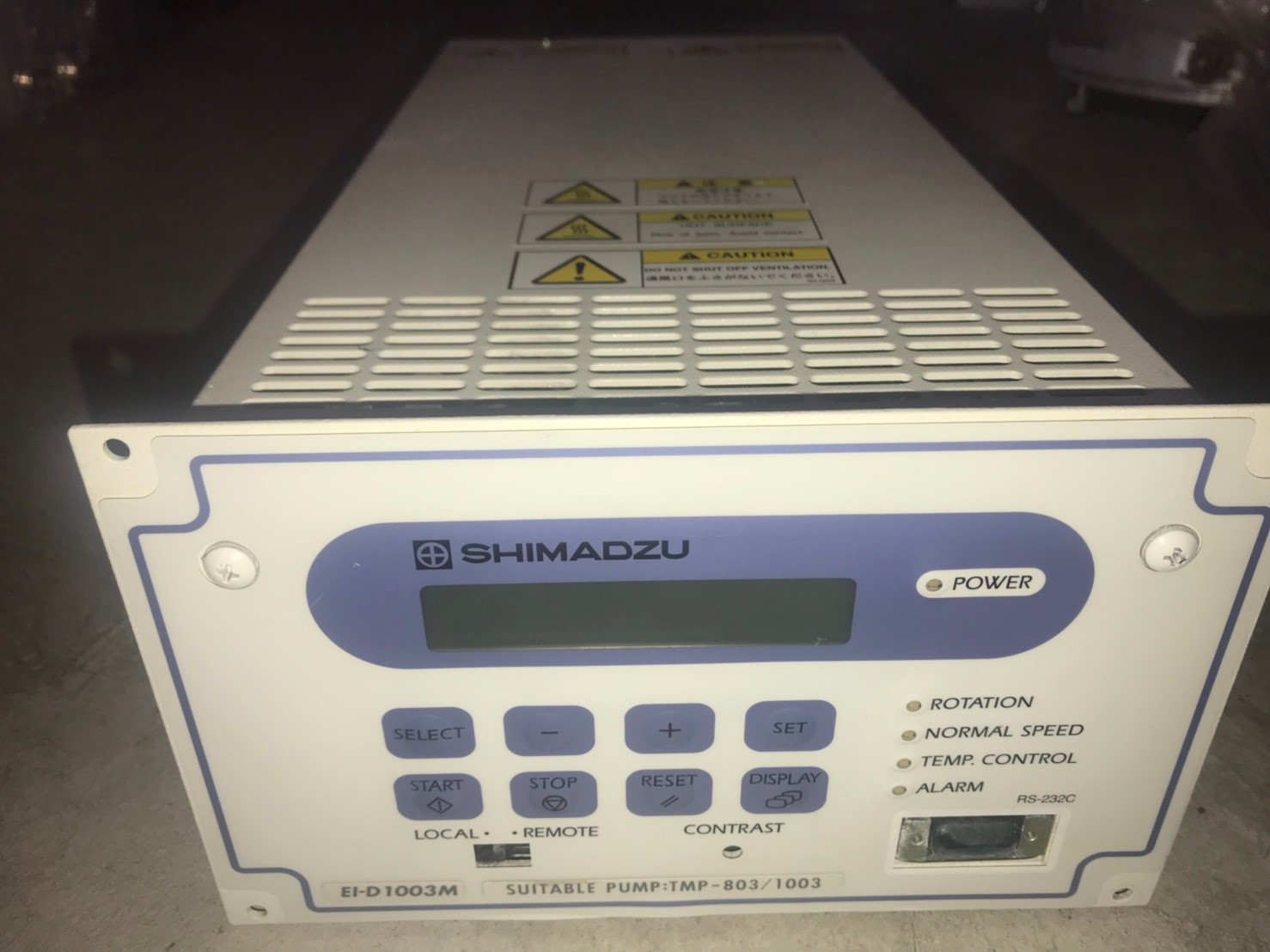 SHIMADZU EI-D1003M turbo pump controller image