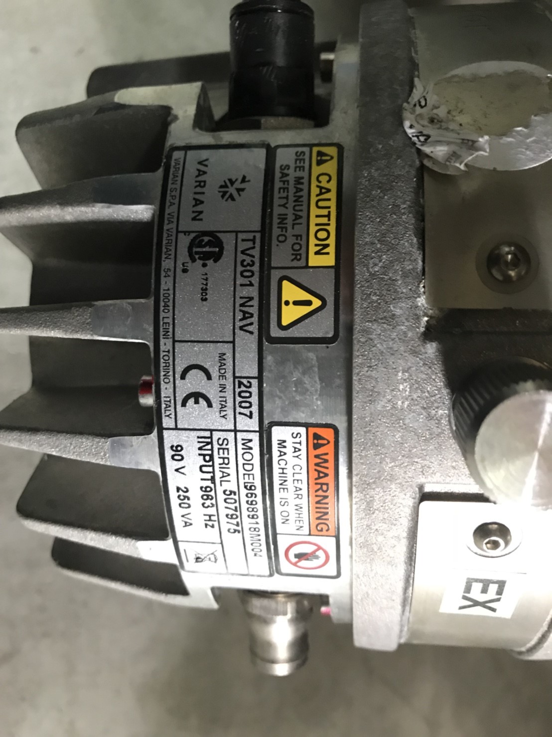 VARIAN TV 301 NAV turbo pump image