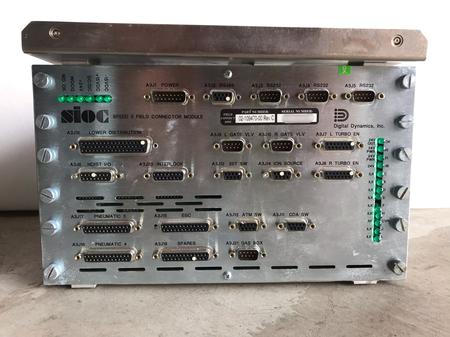 Novellus SPEED 0 FIELD CONNECTOR Module 02-109470-00 Rev.C image