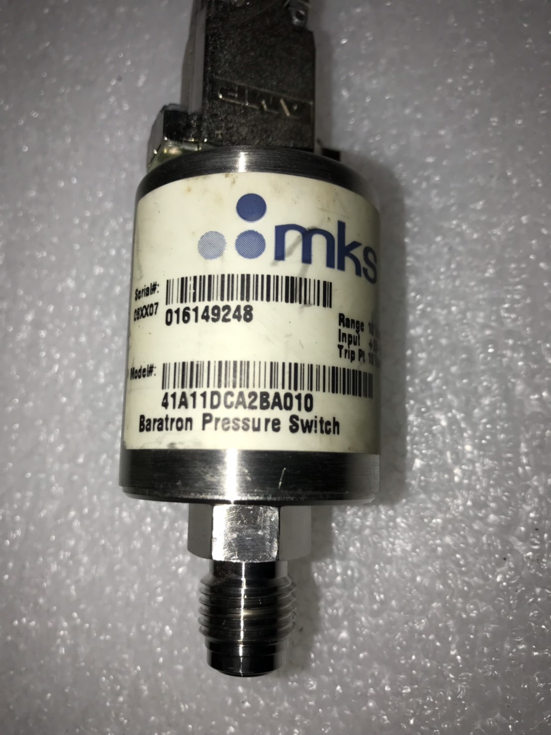 MKS Baratron Pressure Switch 41A11DCA2BA010 10Torr image