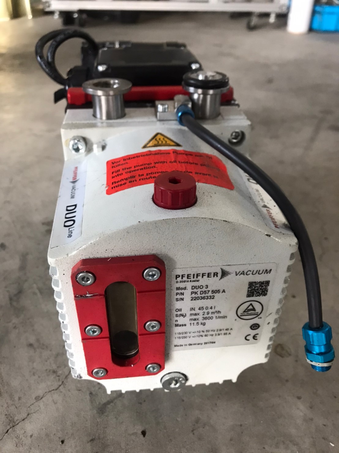 PEEIFFER VACUUM DUO 3 Rotary Pump image
