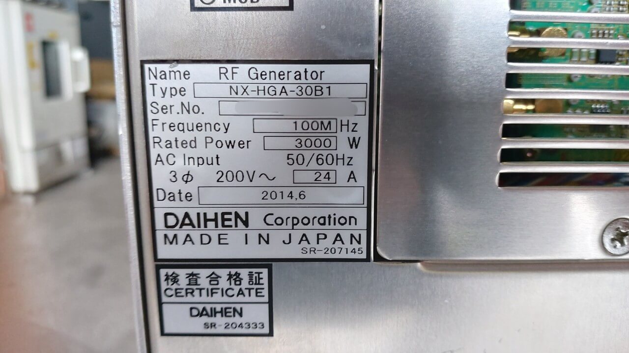 Daihen NX-HGA-30B RFジェネレータ
